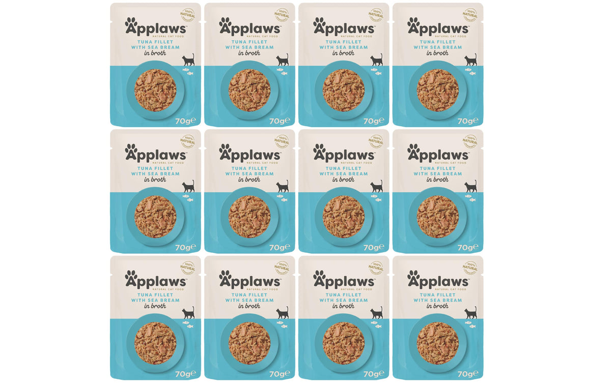 Applaws, Nassfutter Pouch Thunfisch & Seebr