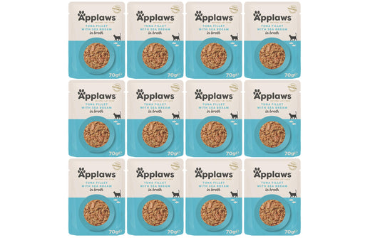 Applaws, Nassfutter Pouch Thunfisch & Seebr