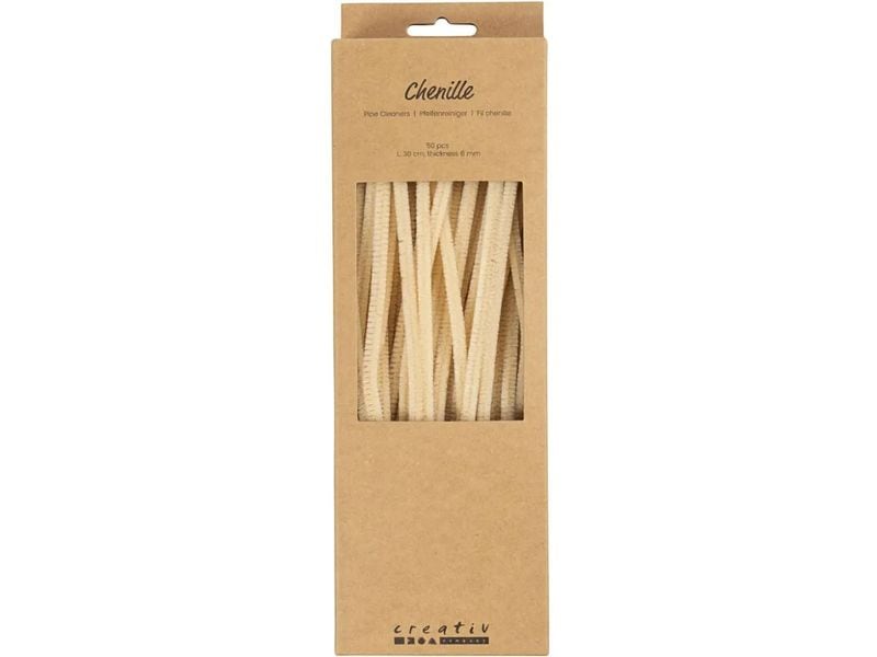 Creativ Company | Chenilledraht 50 Stück, Be | 50 Stück, Beige
