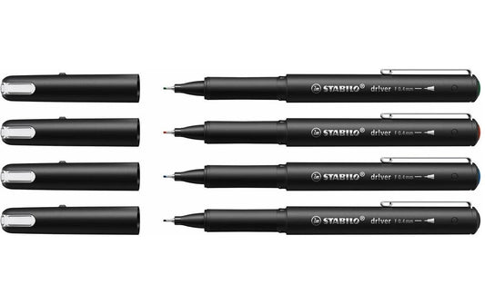 Stabilo driver Fineliner 0.4 mm 4er Etui