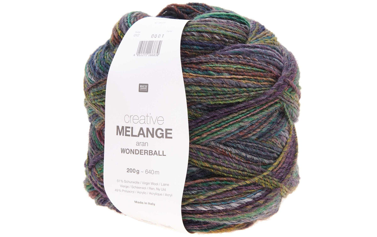 RICO Wolle Melange blau-grün
