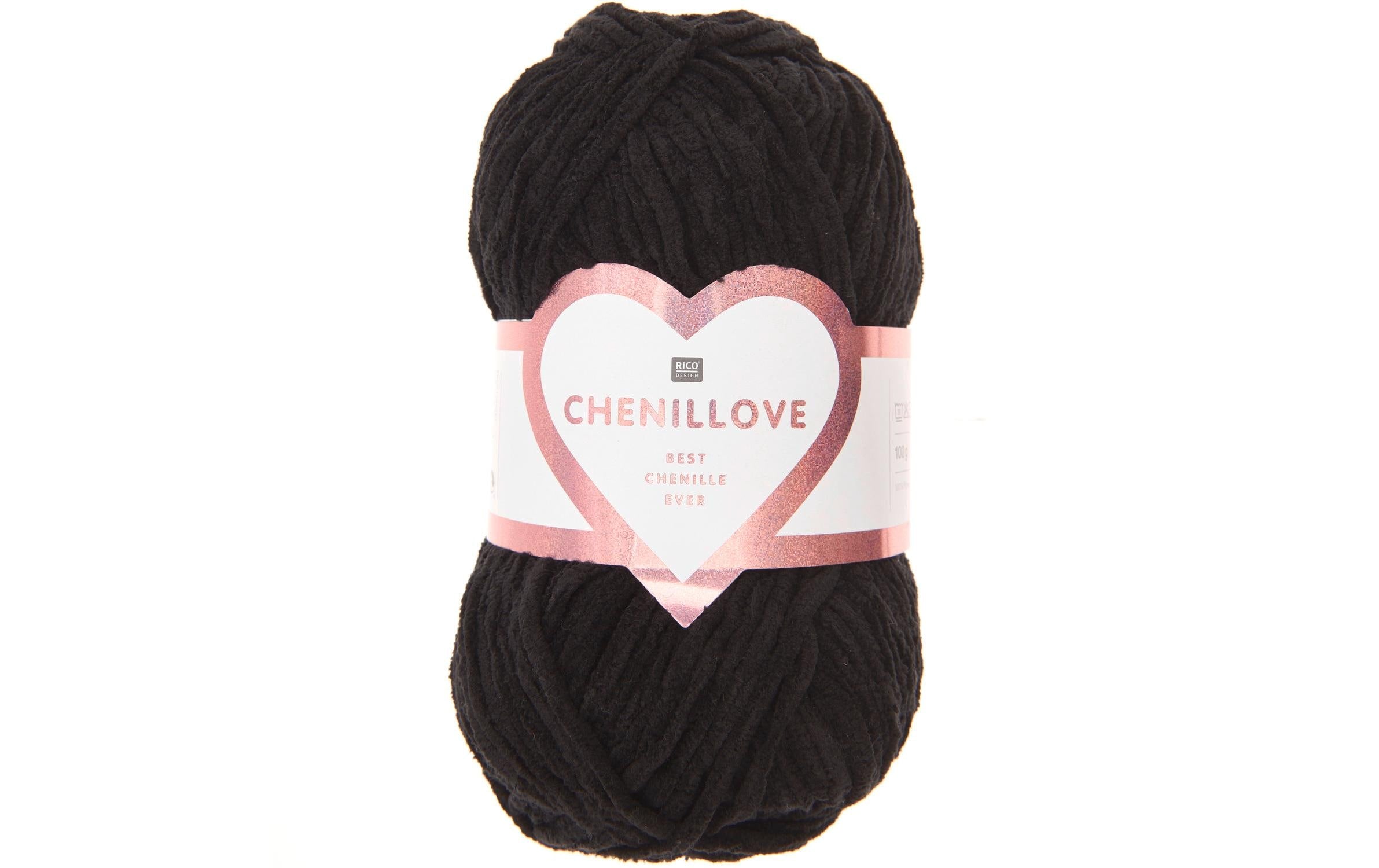 Rico Design, Wolle Chenillove 100 g, Schwar
