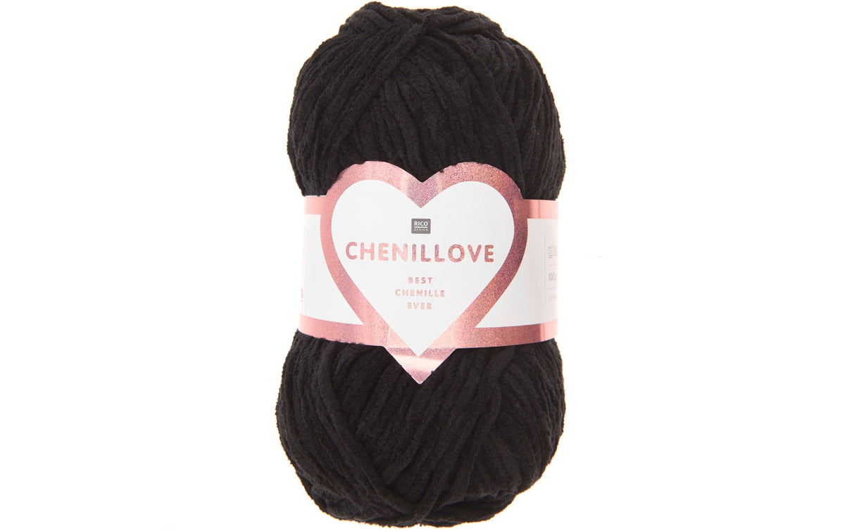 Rico Design, Wolle Chenillove 100 g, Schwar
