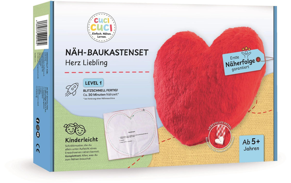 CuciCuci DIY Nähset Herz inkl. Anleitung