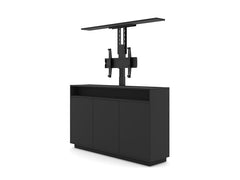 Multibrackets | AV-TV Möbel inkl. TV Liftsystem, schwarz | montiert, max. 50 Kg., Hub 900mm