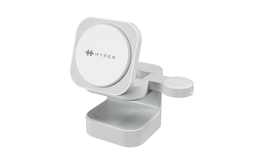 HYPER Qi2 3-in-1 Magnetic Charging Stand
