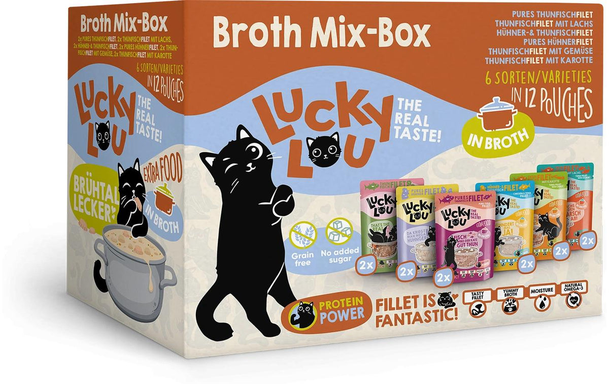 Lucky Lou Extra Food Mix-Box in Sud 12x70g