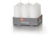balthasar, Zylinderkerze Weiss, 6 Stück