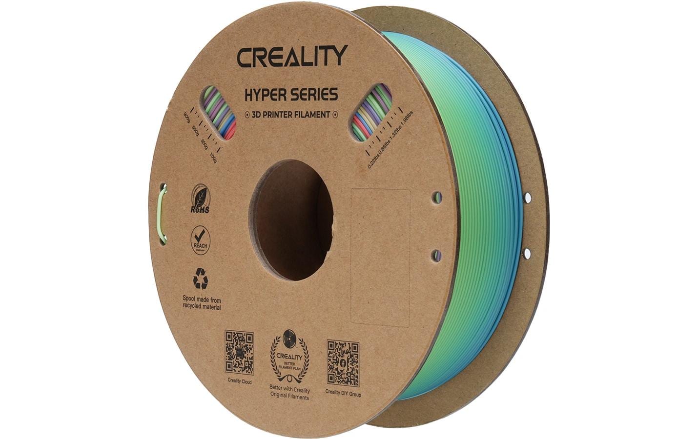 Creality, Filament PLA Hyper, Regenbogen, 1