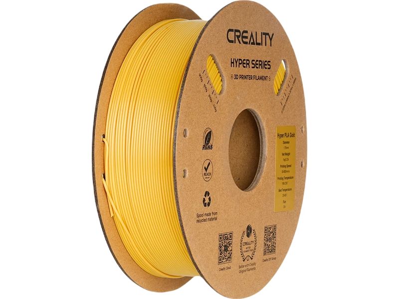 Creality | Filament PLA Hyper, Gold, 1.75 mm | 1.75mm Filament, 195-210Grad, 1Kg