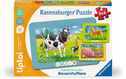 tiptoi | 3 erste Puzzles: Bauernhoftiere