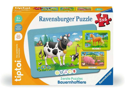 tiptoi | 3 erste Puzzles: Bauernhoftiere
