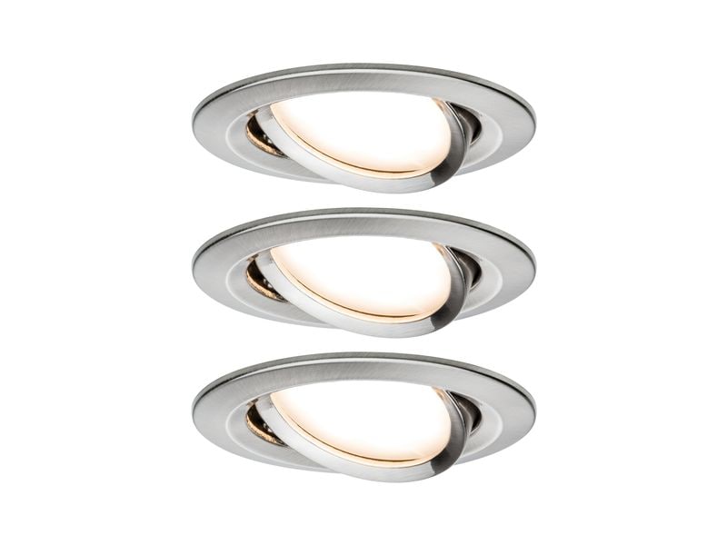 Paulmann | EBL Set Nova Coin | schwenkbar LED 3x6W 2700K 230V Eisen geb