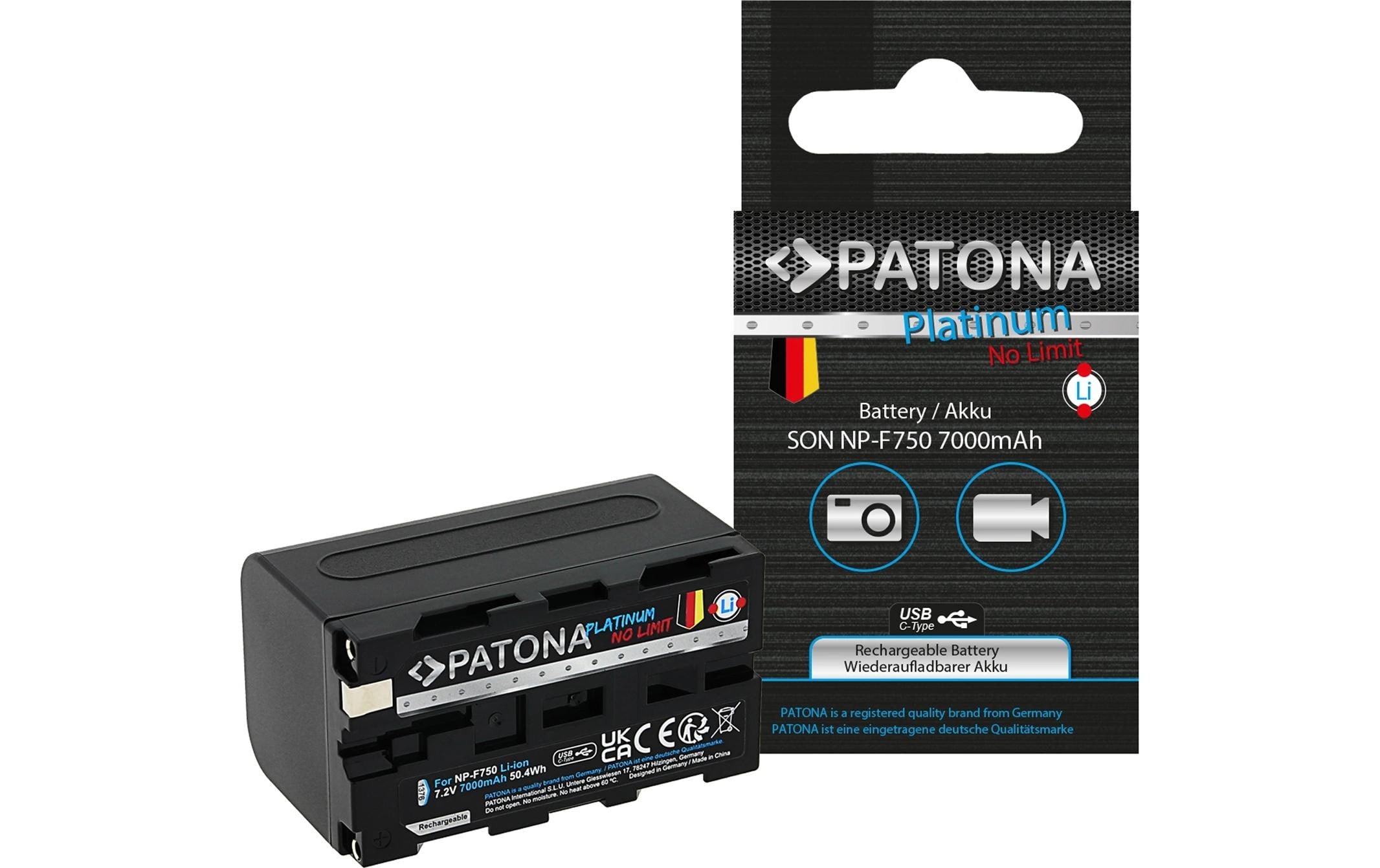 PATONA Platinum Akku mit USB-C