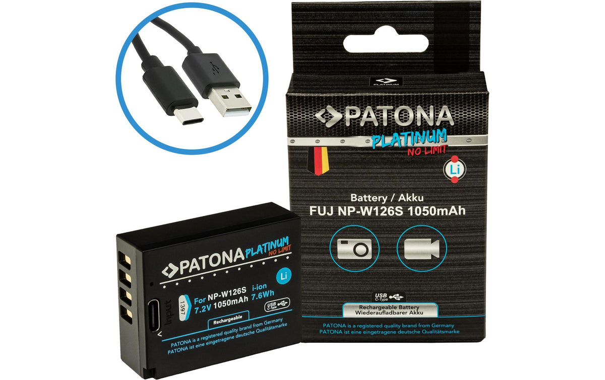 PATONA Platinum Akku mit USB-C NP-W126S