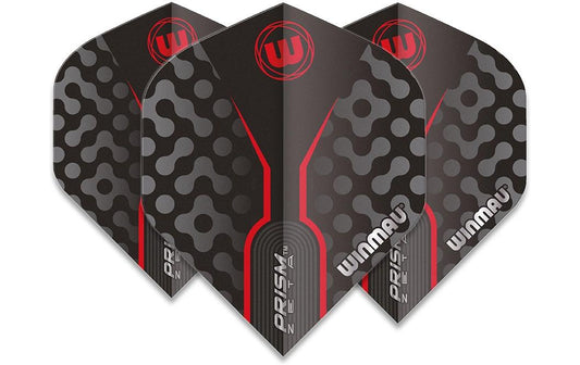 Winmau, Dartflight Prism Zeta, Schwarz / Ro