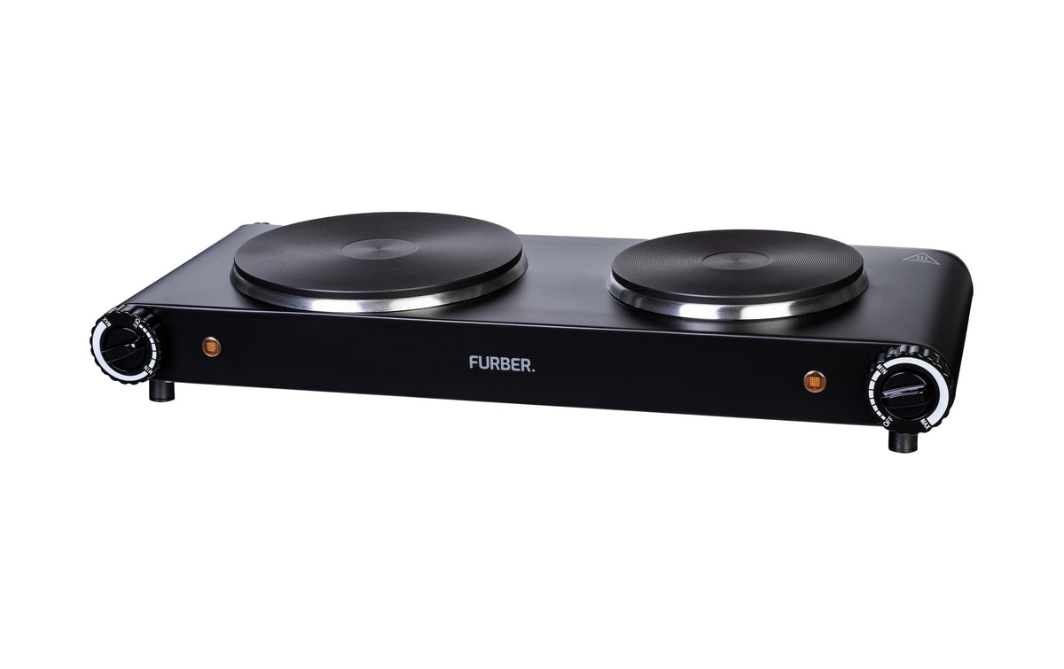 FURBER, Doppelkochplatte Schwarz, 1500 W /
