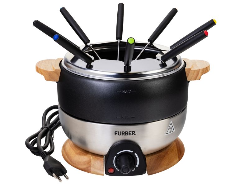 FURBER | Fondue-Set 8 Person | 8 Pers., Edelstahl, 800 Watt