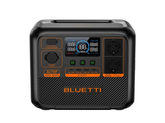 BLUETTI | AC70P Power Station 1000W | 864Wh / 10.7kg - Tragbare Powerstatio