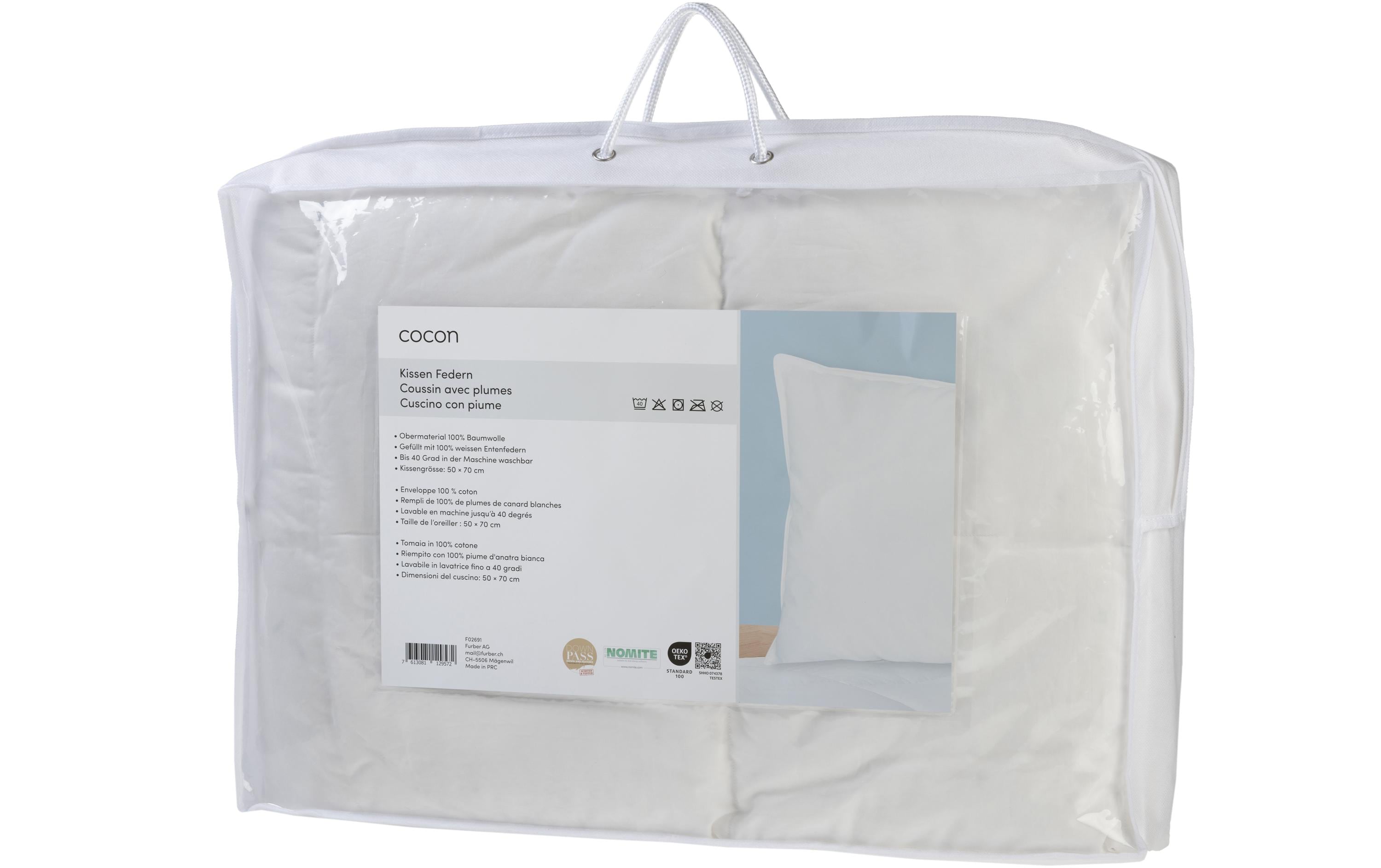 COCON Kissen Federn 50x70 cm