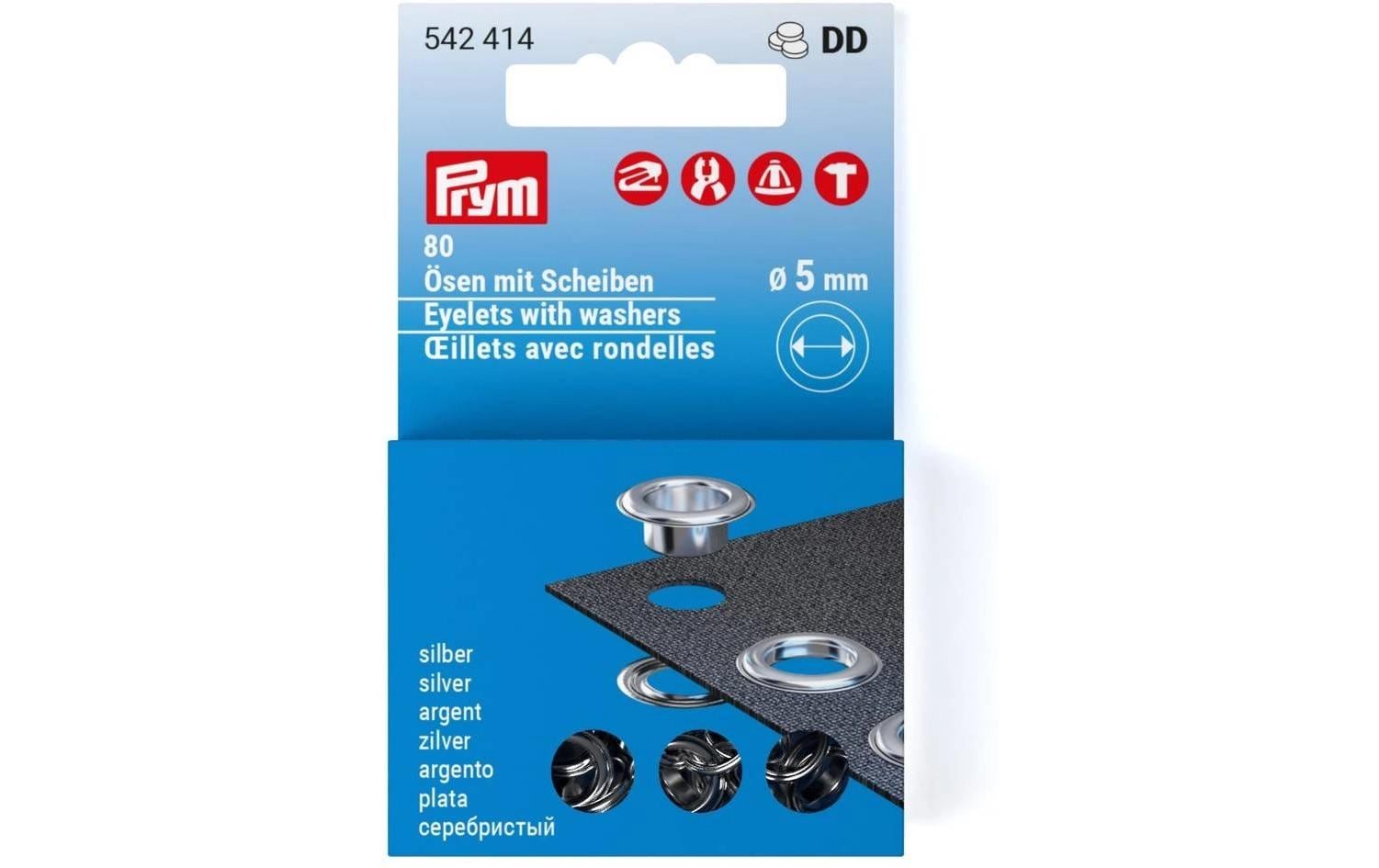 Prym Ösen mit Scheiben , silber