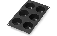 Lékué, Muffin Backform Silikon, Schwarz, 6
