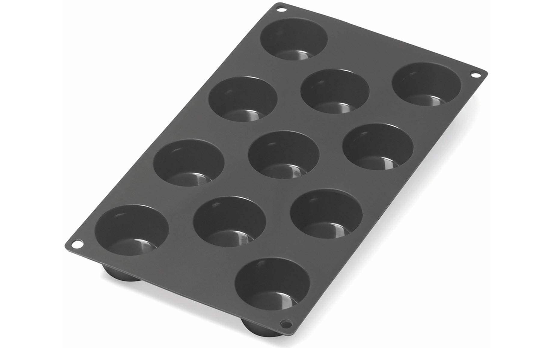 Lékué, Muffin Backform Silikon, Schwarz, 11