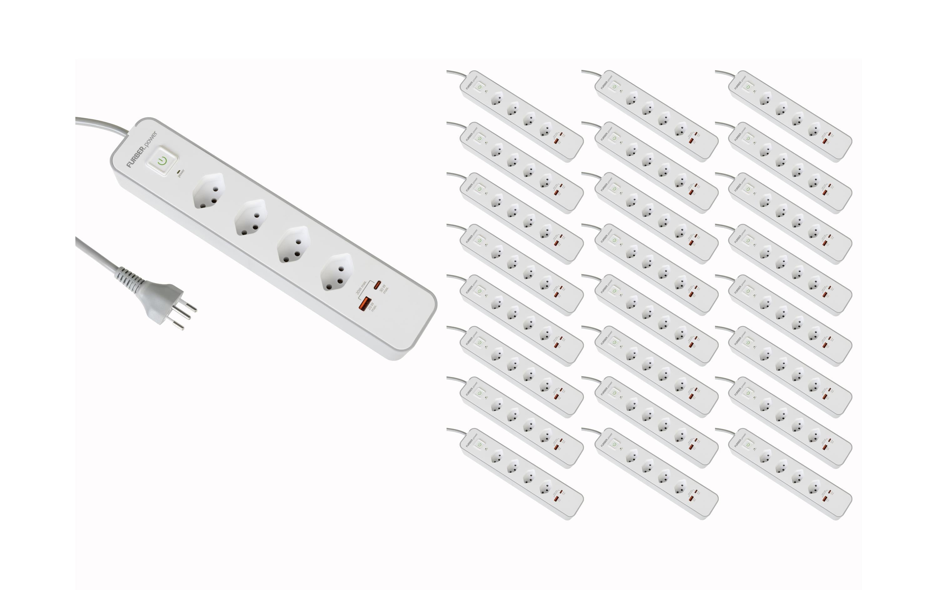 FURBER.power, Steckdosenleiste 4 x T13, USB
