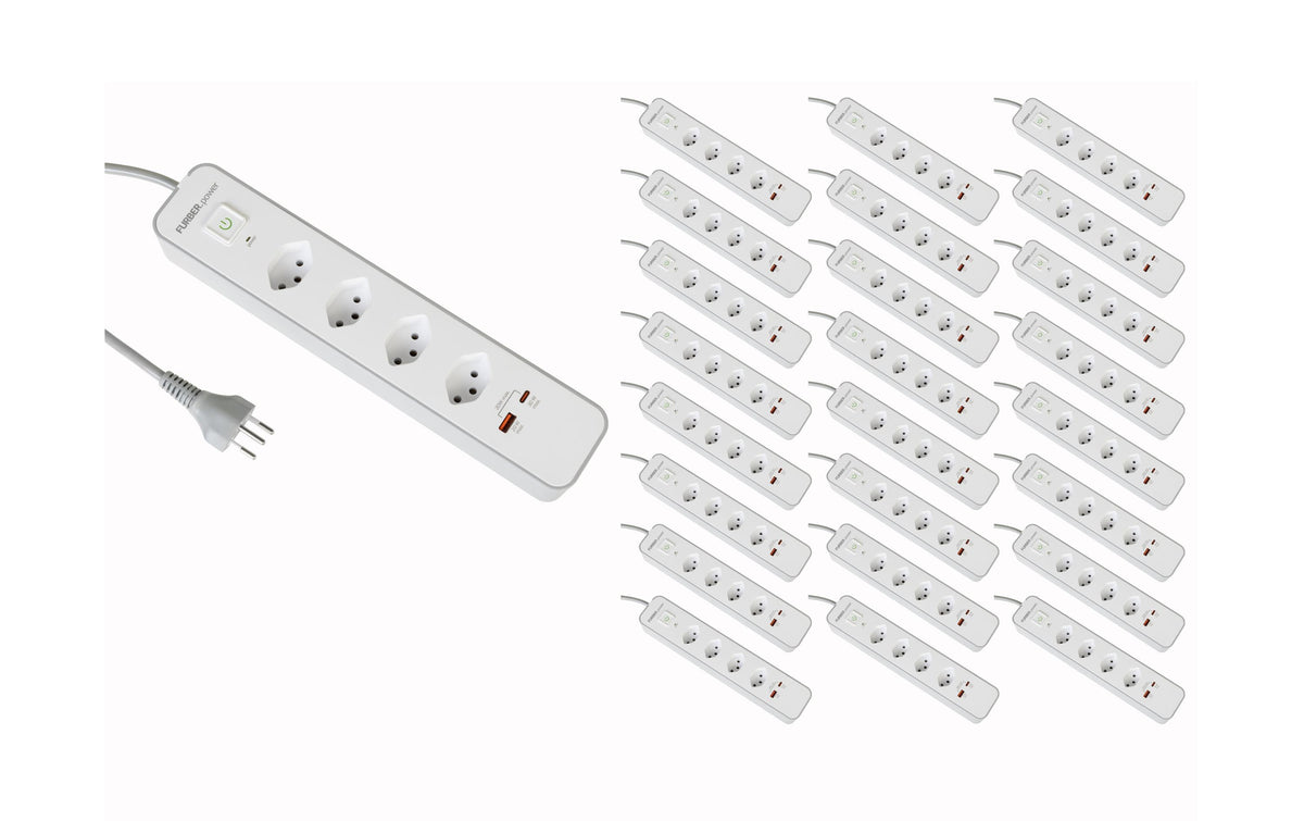 FURBER.power, Steckdosenleiste 4 x T13, USB