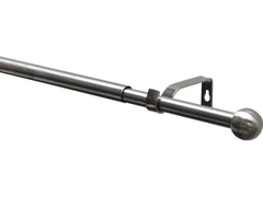 Gardinia | Vorhangstange Set Kos Ball 1-Lauf | 19/16 mm 190-340 cm