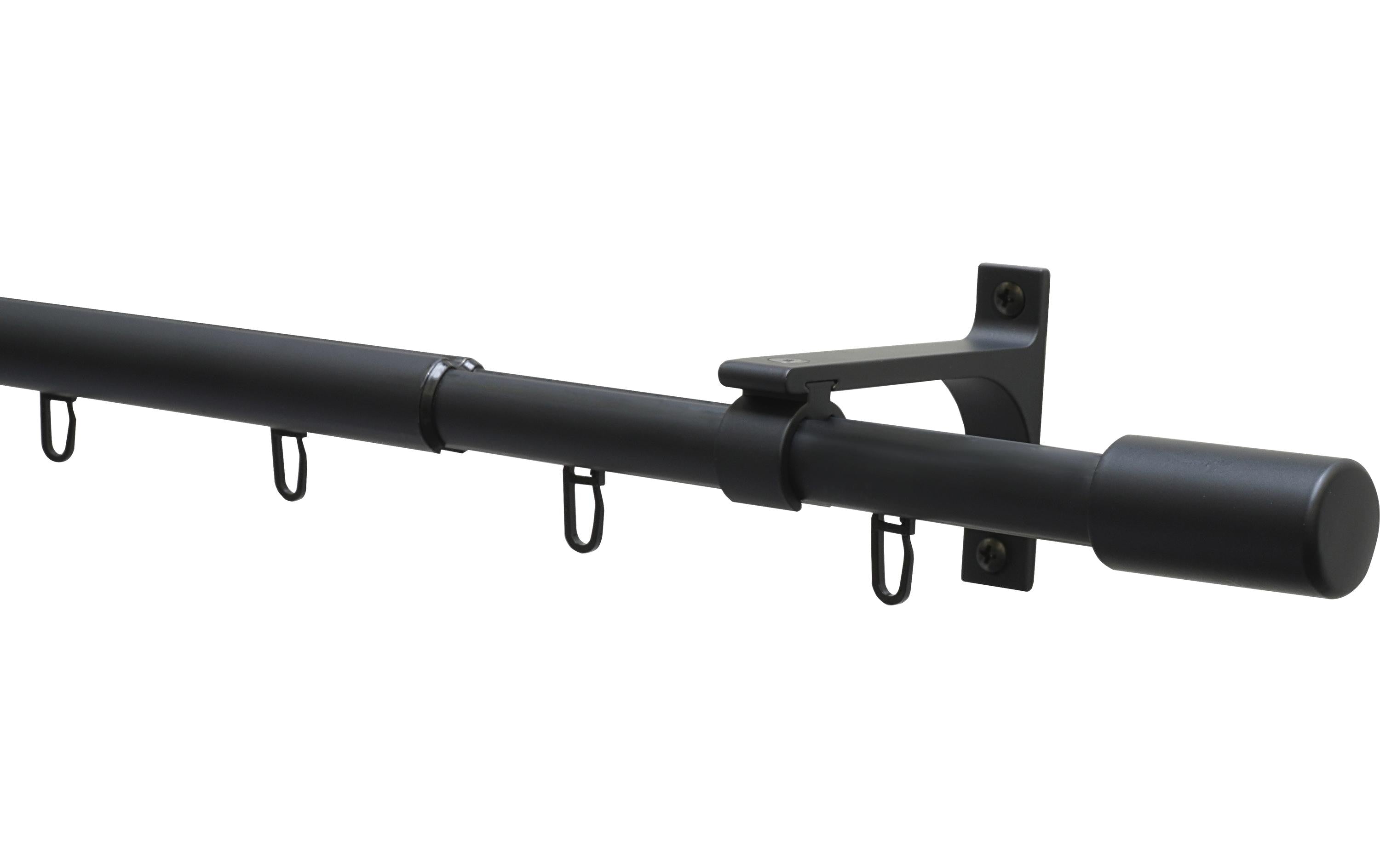Gardinia Vorhangstange Theos, Schwarz matt