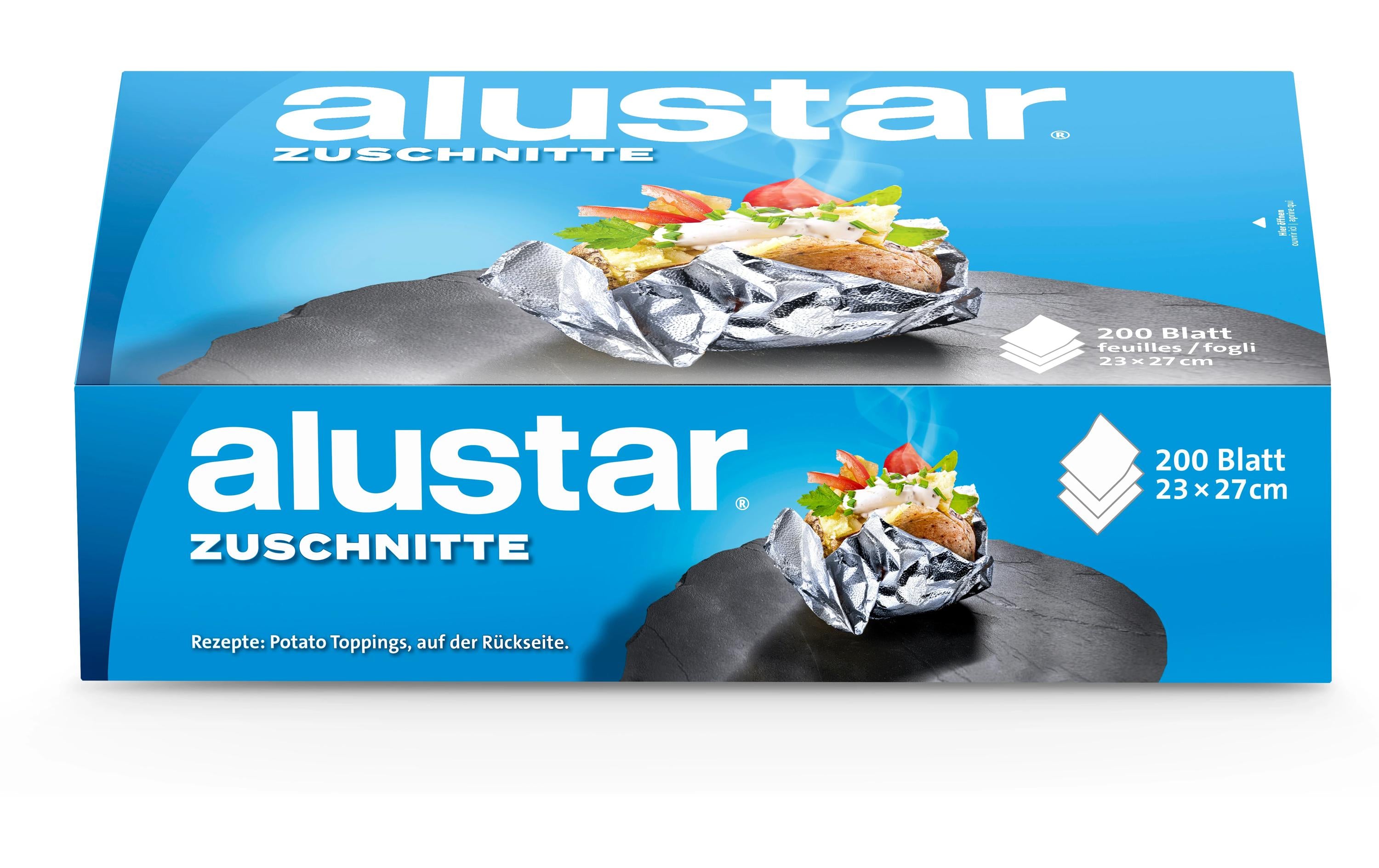 Alustar Folienzuschnitte, Silber Dispenser