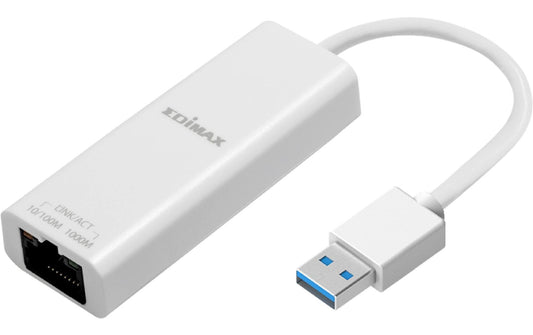 Edimax | EU-4306 V2: USB3.2-A zu Gigabit LAN | 1000MBps, braucht kein NT, Für PC und MAC