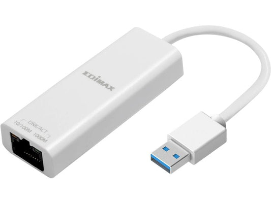 Edimax | EU-4306 V2: USB3.2-A zu Gigabit LAN | 1000MBps, braucht kein NT, Für PC und MAC