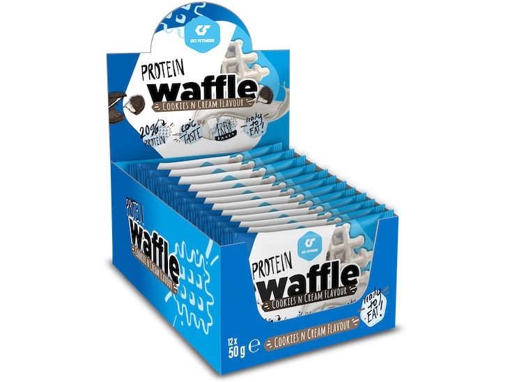 Go Fitness | Nutrition Protein Waffle Box | 12 x 50 g, Cookie