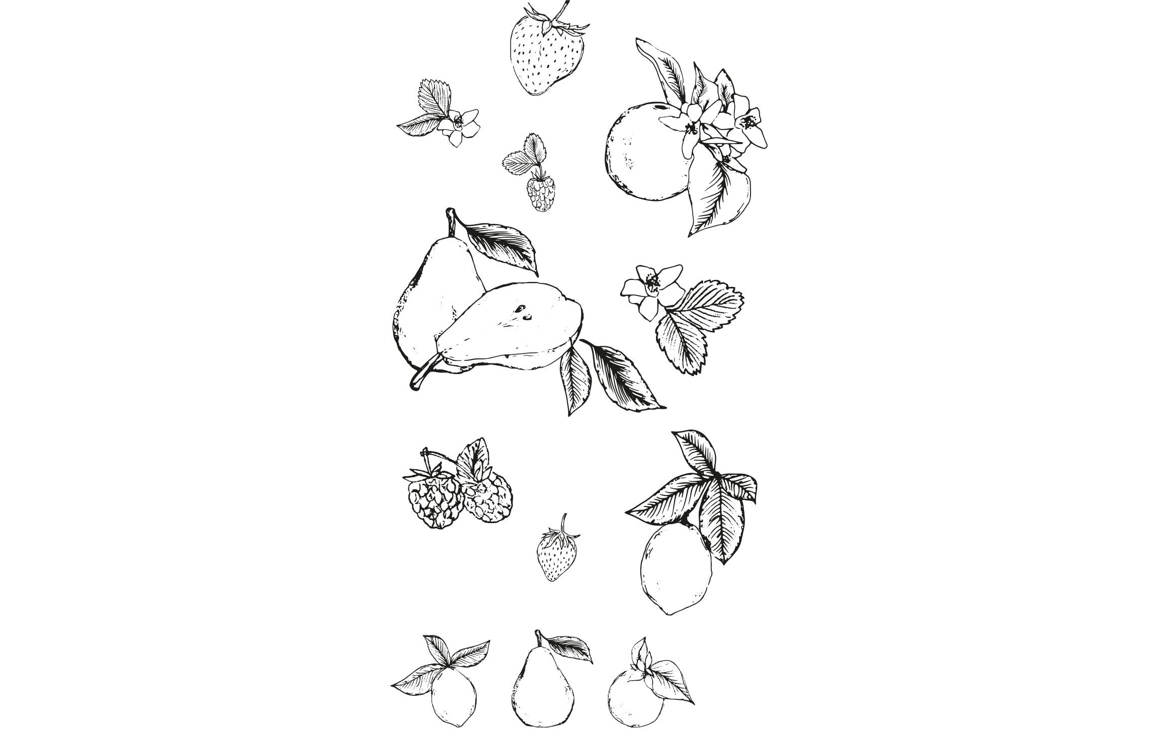 Sizzix Stempel Set Schablone Frucht