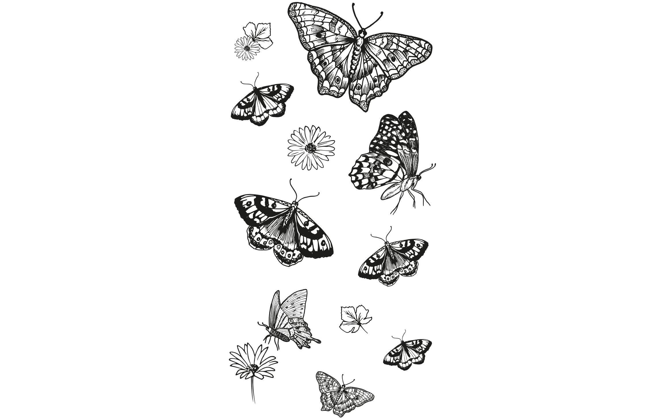 Sizzix Stempel Set Schablone Schmetterlinge