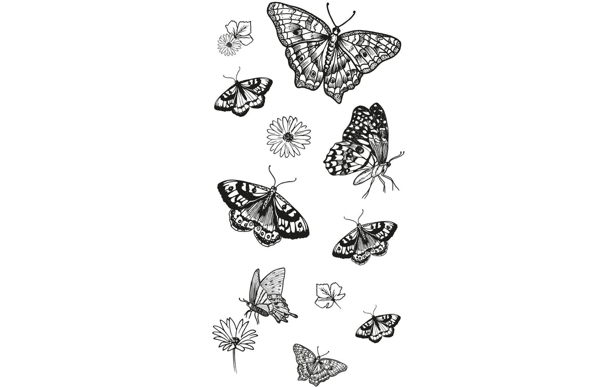 Sizzix Stempel Set Schablone Schmetterlinge