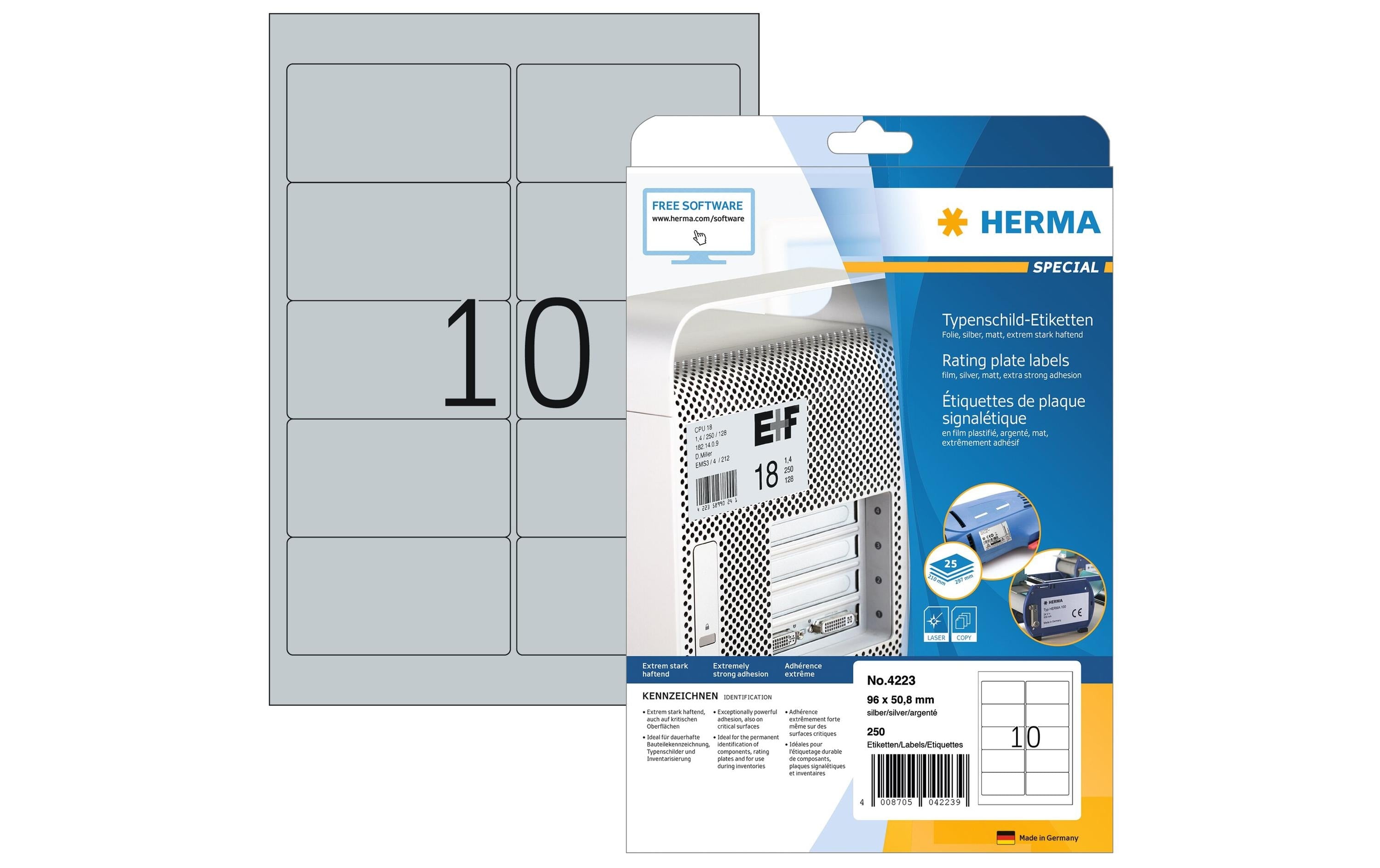 Herma Typenschild-Etiketten 4223 96x50.8