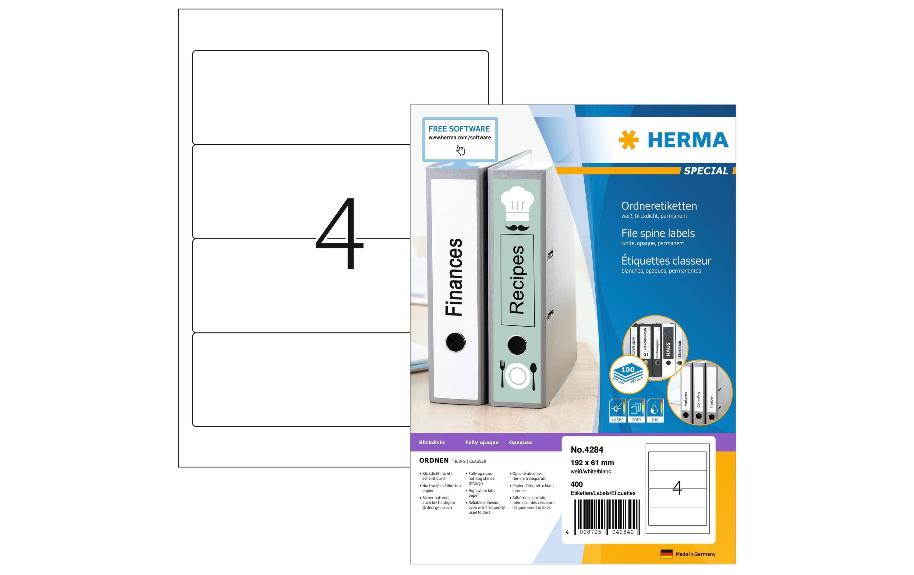 Herma Ordneretiketten 4284 192 x 61 mm