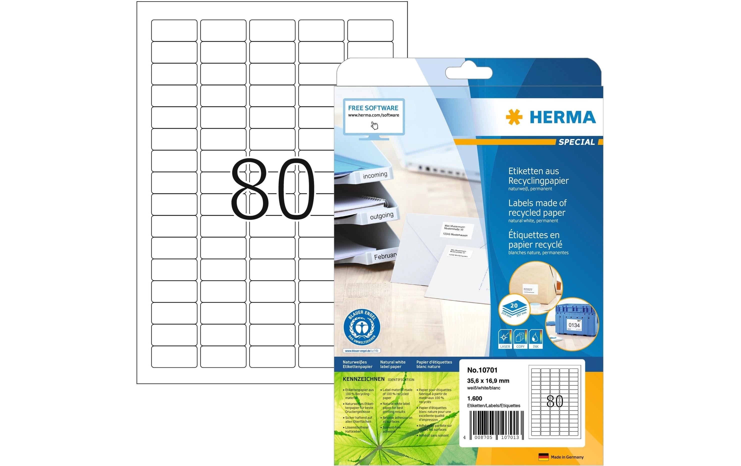 Herma Universaletiketten Recycling