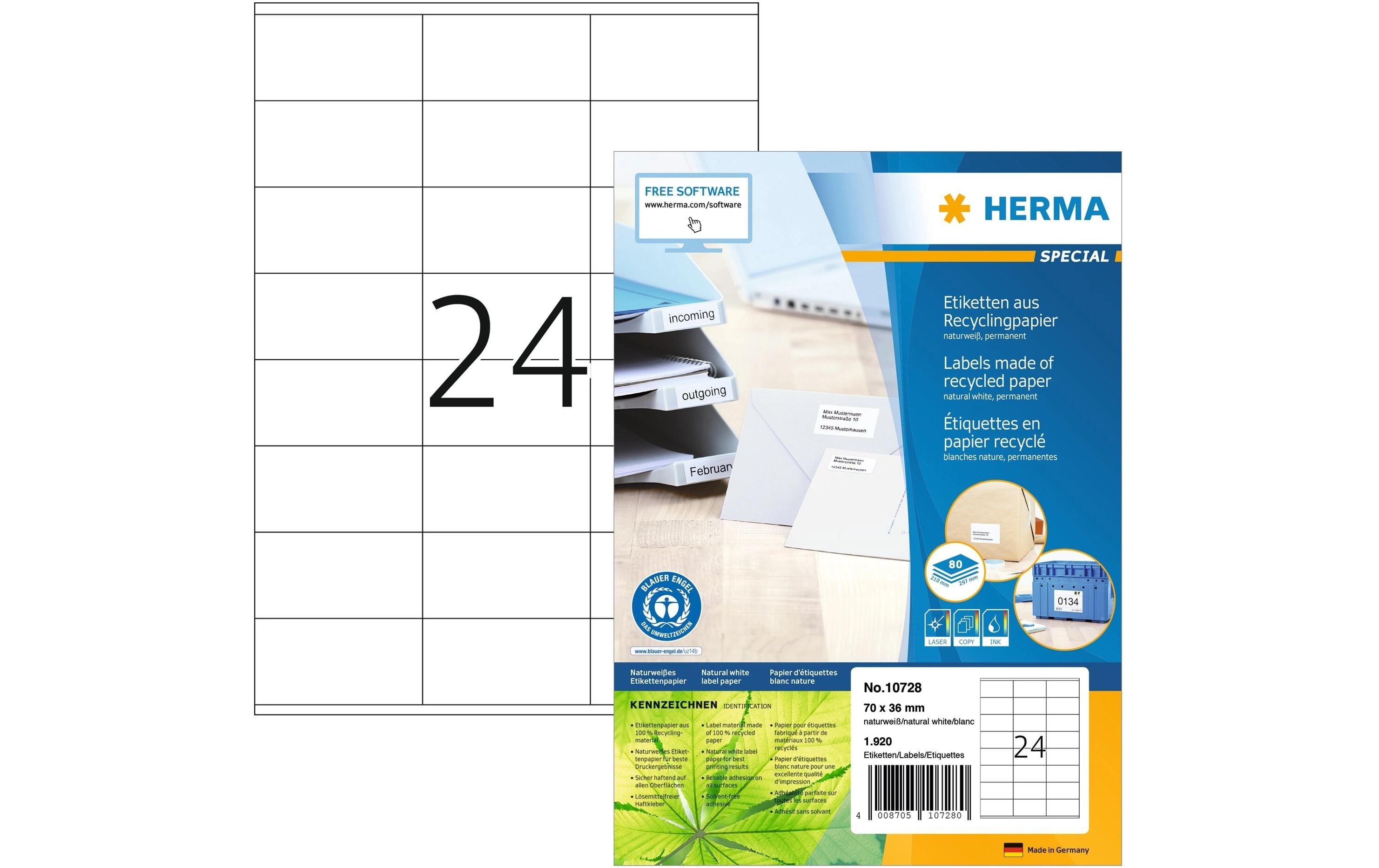 Herma Universaletiketten Recycling