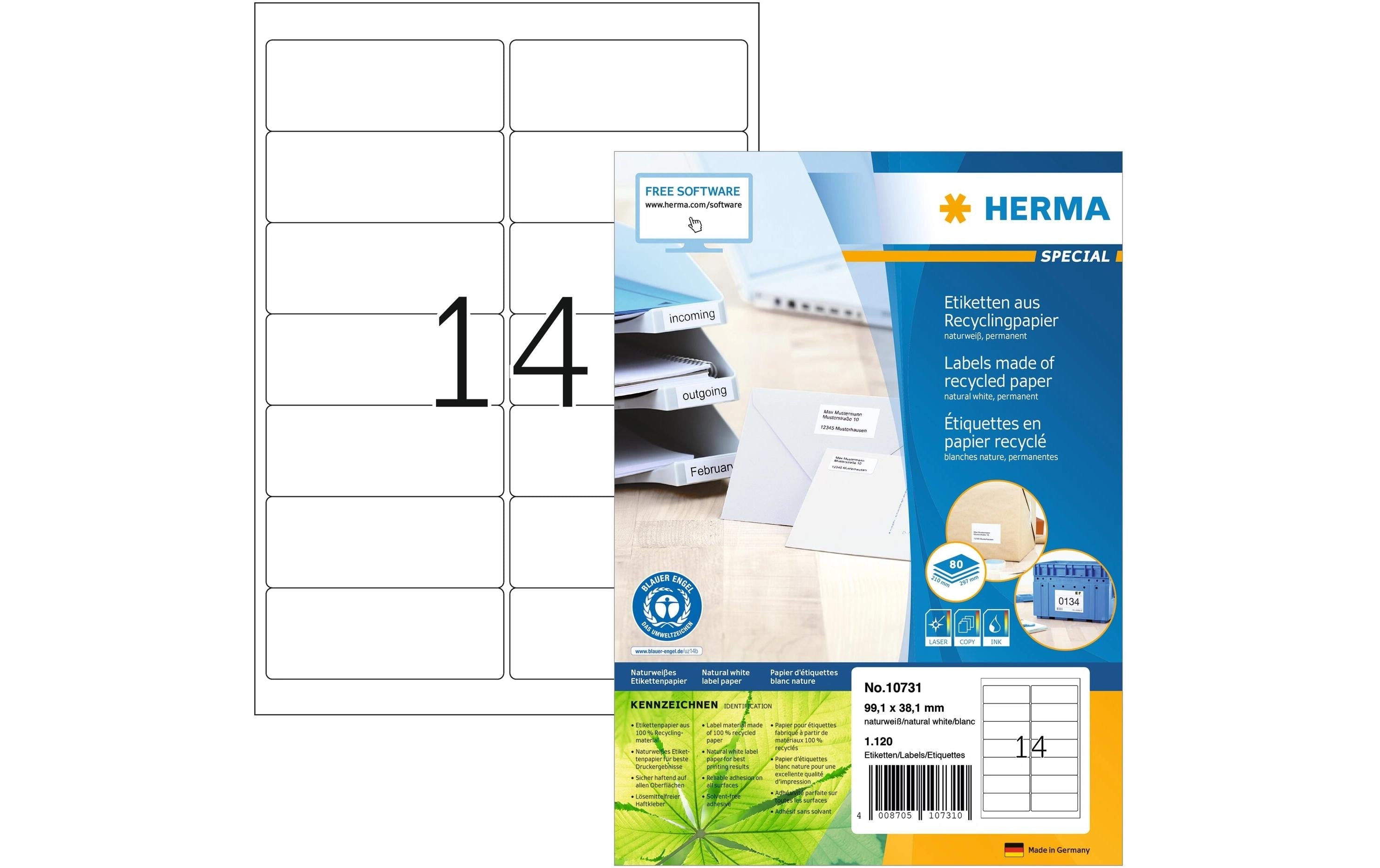 Herma Universaletiketten Recycling