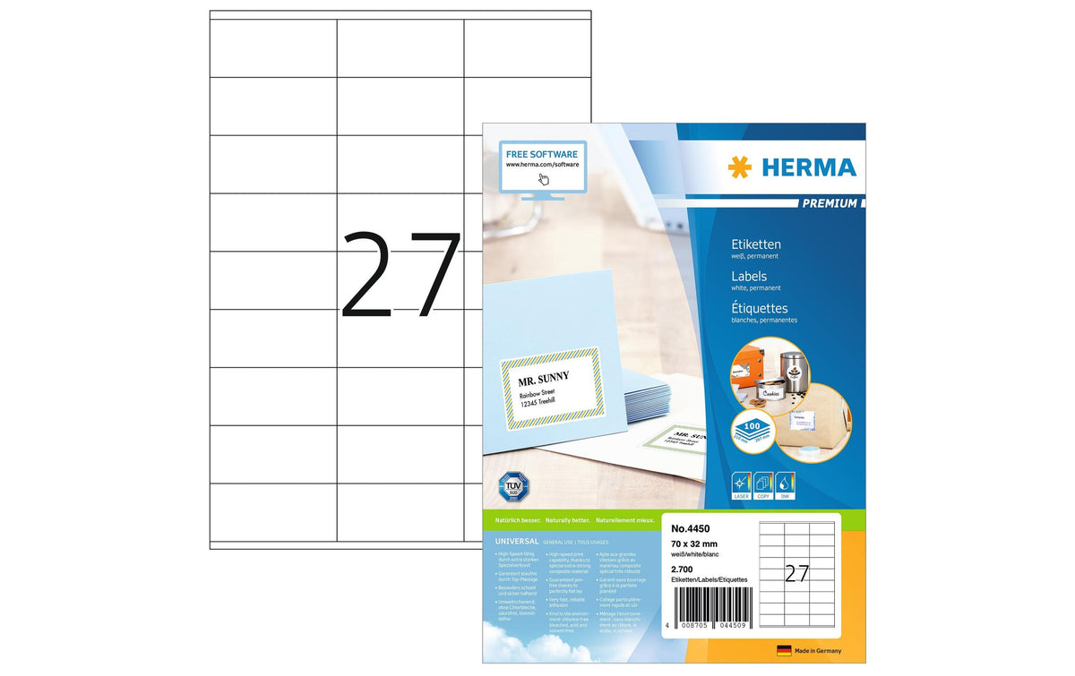 Herma Premium Etiketten, 2700 Etik.