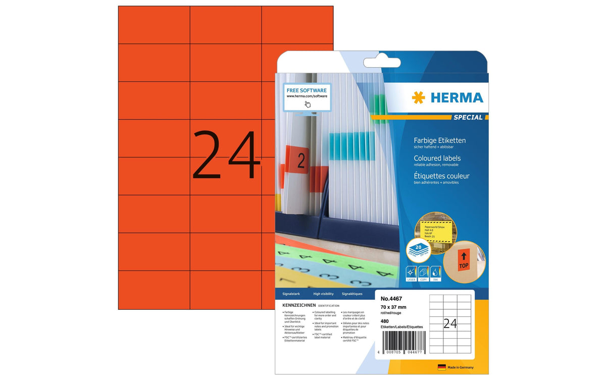 HERMA, Universal-Etiketten 7 x 3.7 cm, 480