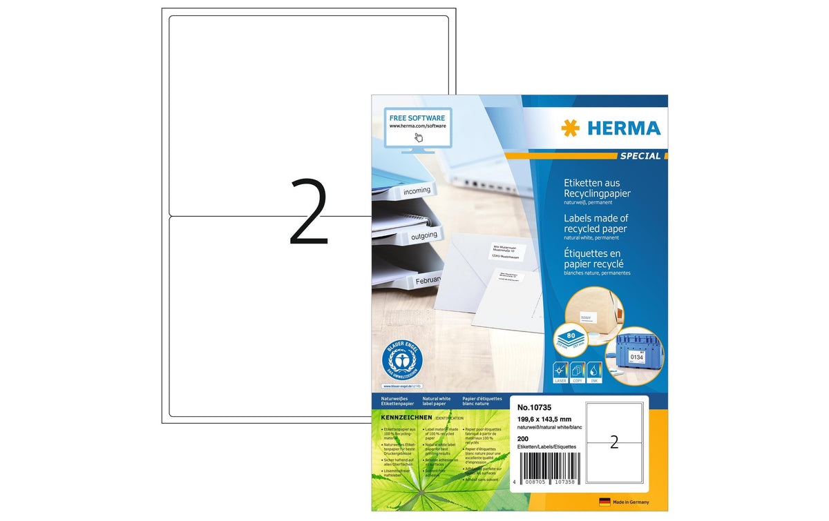 Herma Universaletiketten Recycling