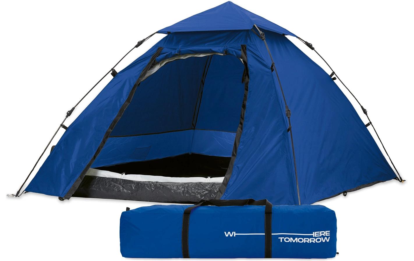 Where Tomorrow 3 Personen Kuppelzelt Blau