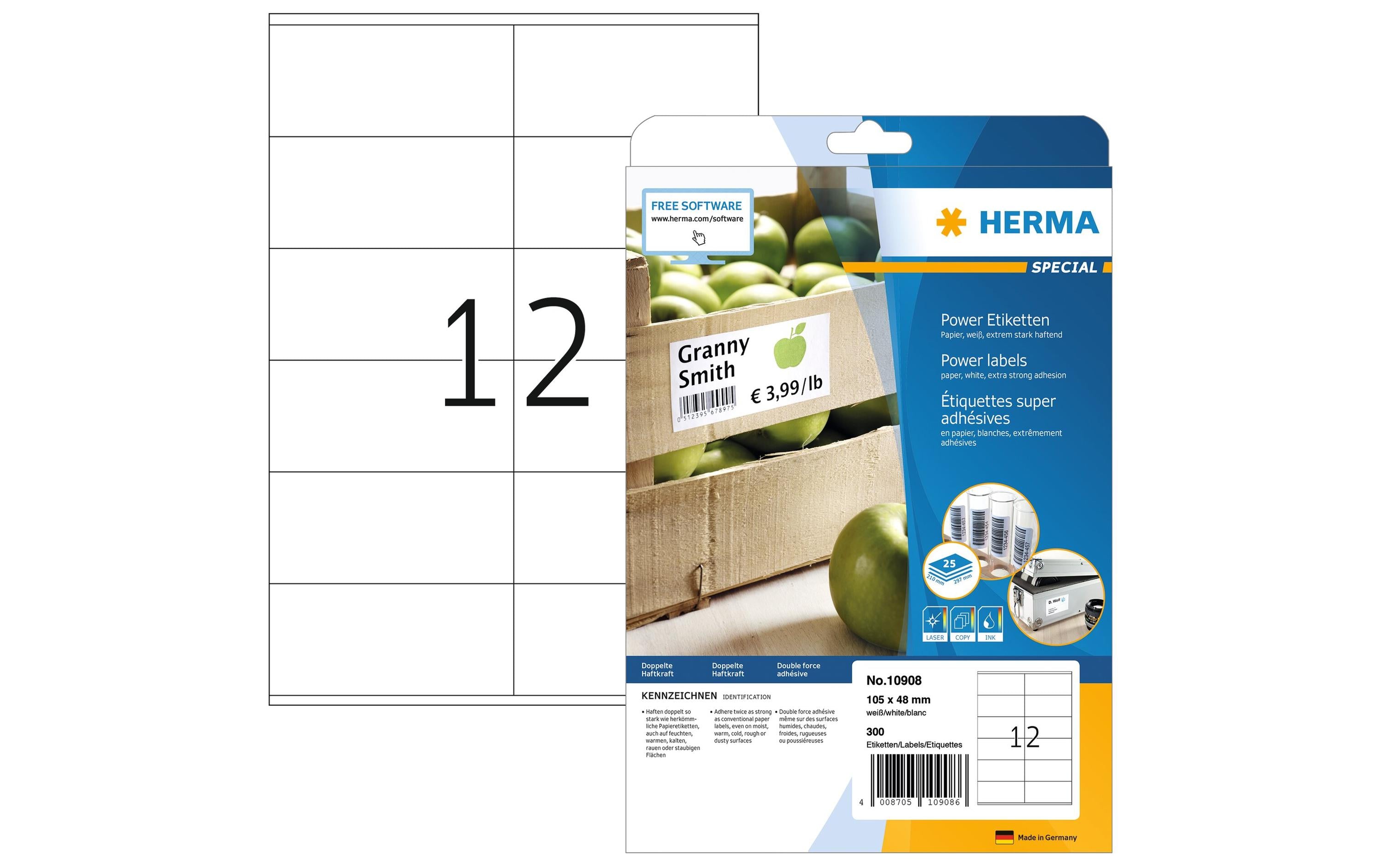 Herma Power-Etiketten 10908 105x48mm