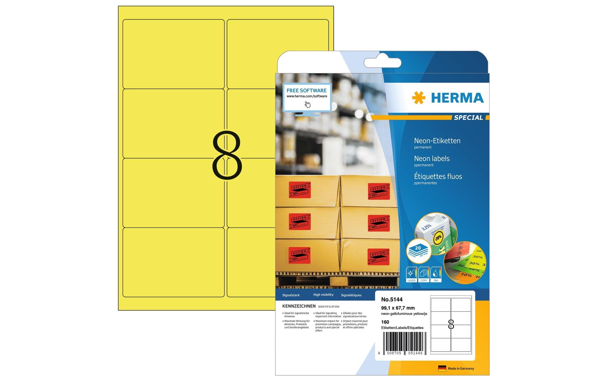 Herma Neonetiketten 5144
