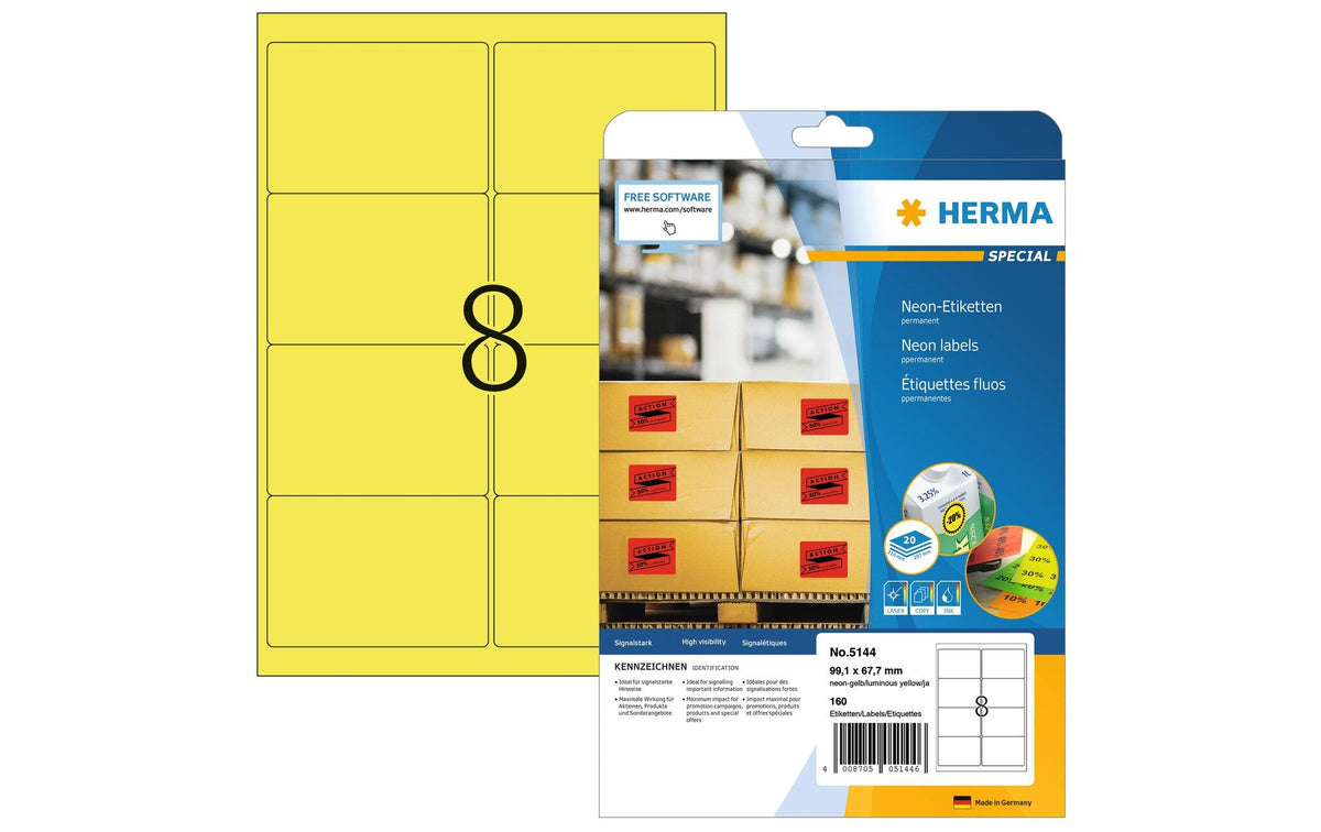 Herma Neonetiketten 5144